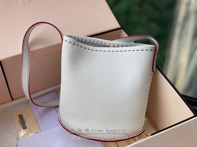 DELVAUX女包 Delvaux Pin春夏系列 進口牛皮 德爾沃女手提包 手拎包 D00315白色mini  fcs1427